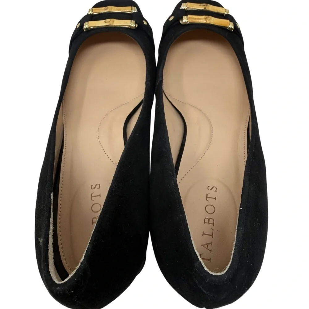 NWOB Talbots Sutton Bamboo Buckle Suede‎ Heels Size 8M